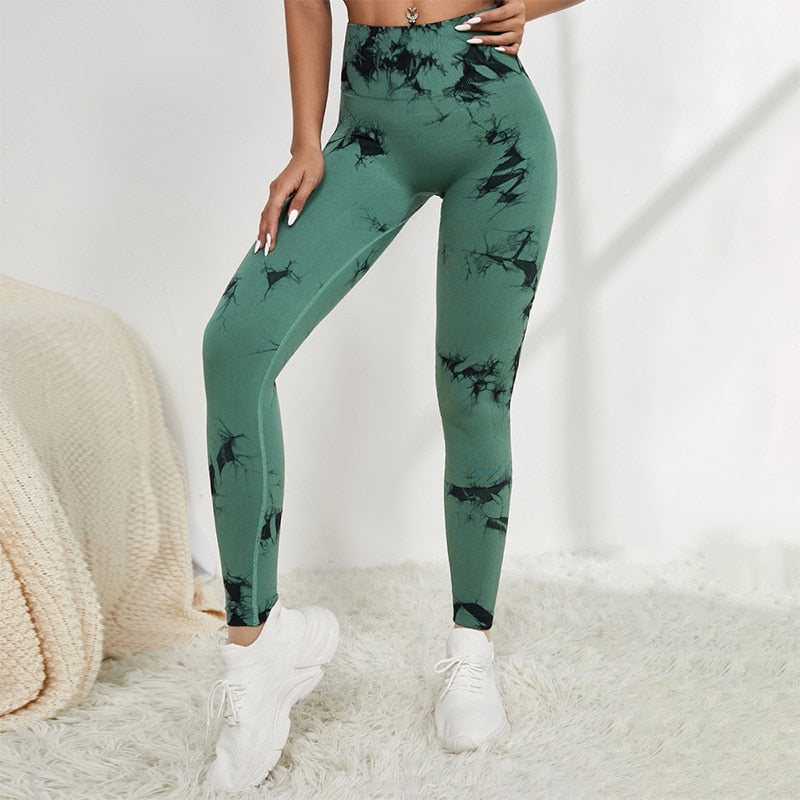 Seamless Tie-Dye Leggings