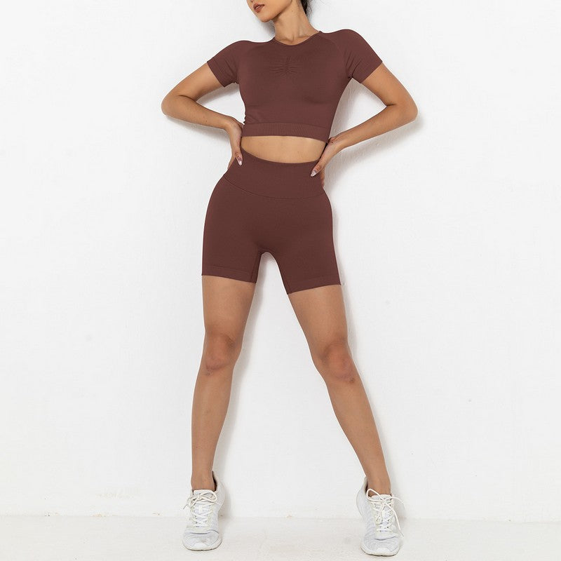 Two Piece Sport Set - Long Sleeves & Shorts