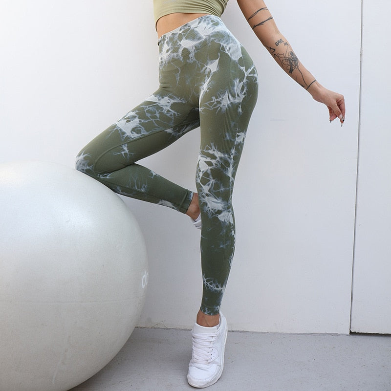 Seamless Tie-Dye Leggings